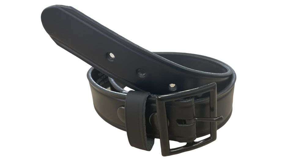 Perfect Fit 1.5in Garrison Belt, Plain, Black Buckle, Black, 28, 5000-BK-28