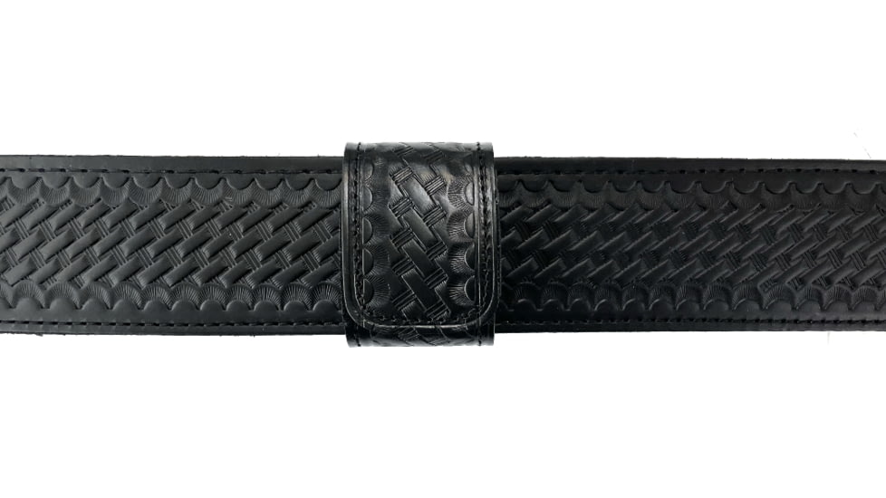 Perfect Fit 1.75in Double Belt Keeper, Basket Weave, Black Snap, Black, 204-BW