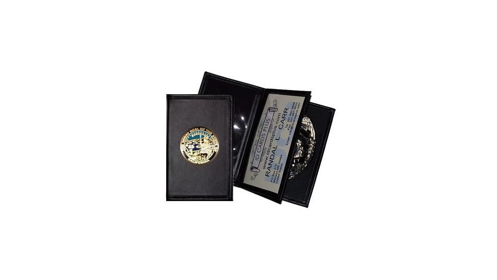 Dress Leather Book Style Case w/ Double ID - 3.50''x5.50''