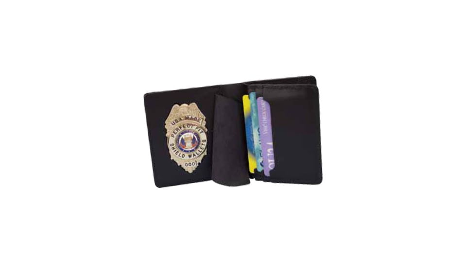 Duty Leather Book Style Case w/ Double ID &amp; CC Slots - 3.50''x4.13''