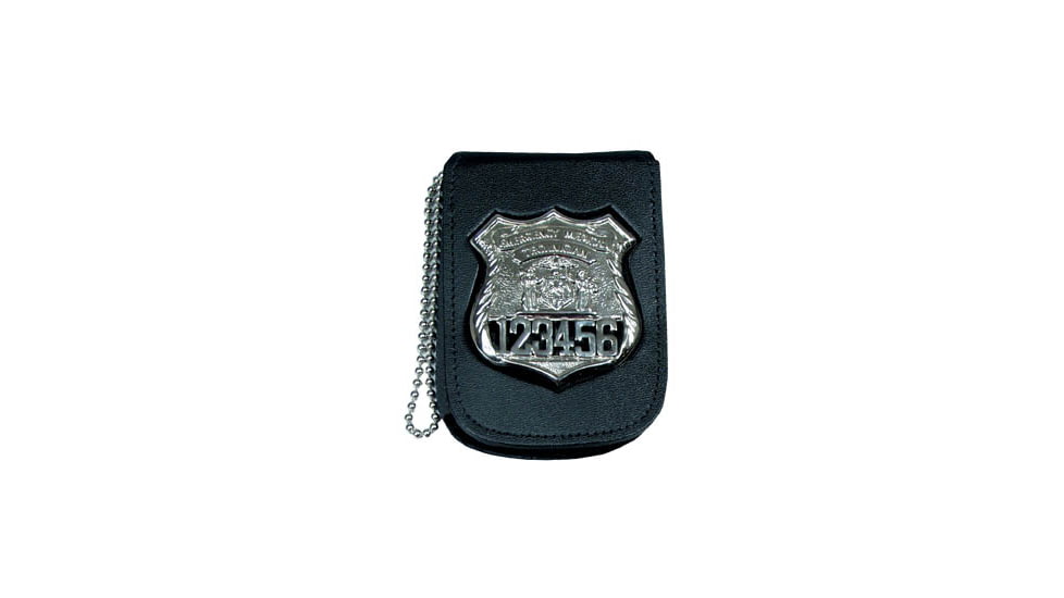 Recessed Badge &amp; Triple ID Neck Holder for w/ Chain - 2.75''x3.63''