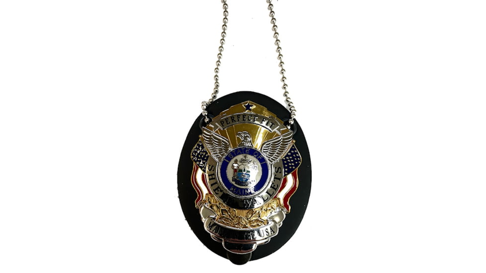 Universal Oval Badge Clip w/ Snap &amp; Chain