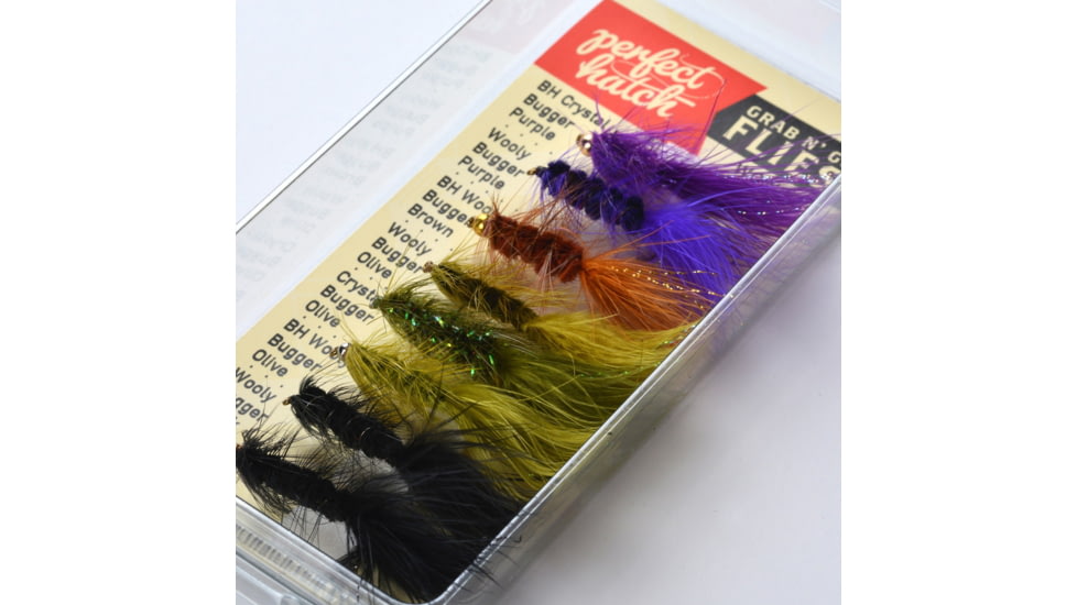 Perfect Hatch Grab N Go Wooly Bugger Fly Assortment, 8pk, PH-FLYAST-52P