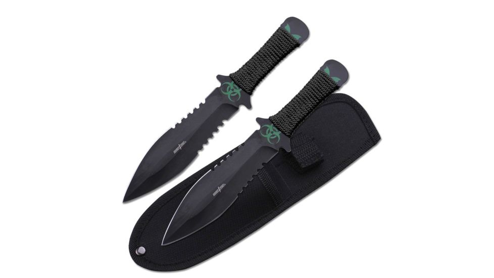 Perfect Point Tactical, 7.5in, Stainless Steel Blade, Black Cord Wrapped Stainless Steel Handle PP-098-2BK
