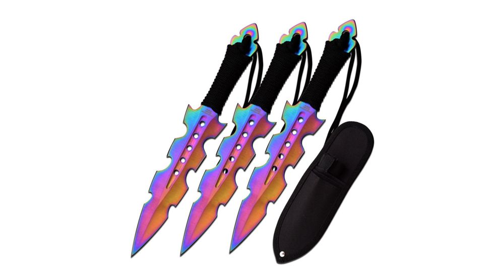 Perfect Point Tactical, 7.5in, Stainless Steel Blade, Nylon Cord Wrapped Handle PP-110-3RB