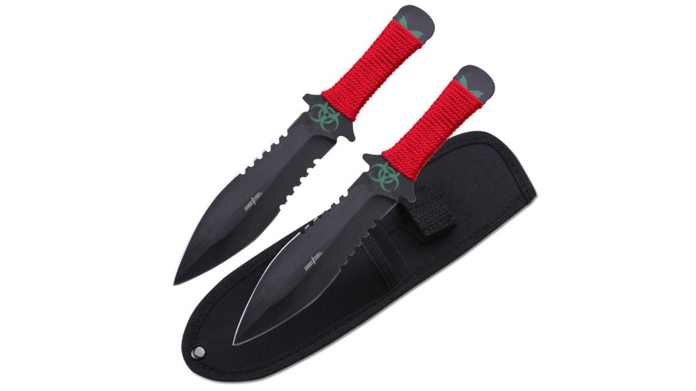 Perfect Point Tactical, 7.5in, Stainless Steel Blade, Red Cord Wrapped Stainless Steel Handle PP-098-2RD