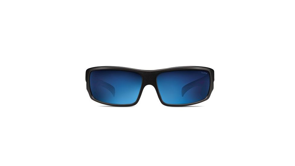 Bolle Tetra Sunglass, Satin Black Frame, Polarized Offshore Blue Lens, 11366