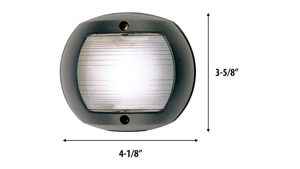 Perko 12V Vertical Mount Stern Navigation Light, Black, 0170BSNDP1