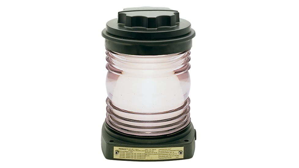 Perko All-Round Light w/ Black Plastic, White Lens, 1130A00BLK
