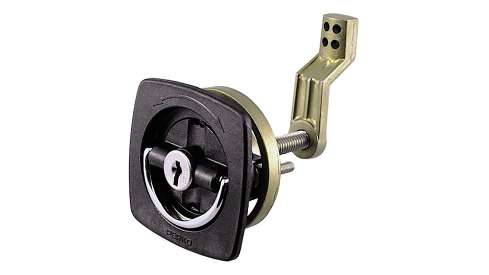 Perko Black Flush Lock - 2.5" x 2.5" w/Offset Cam Bar &amp; Flexible Polymer Strike 73257