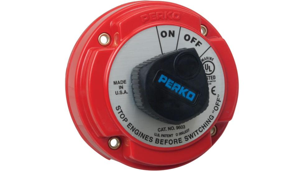 Perko Duty Main Battery Disconnect Switch With Alternator Field Disconnect, Medium, 9603DP