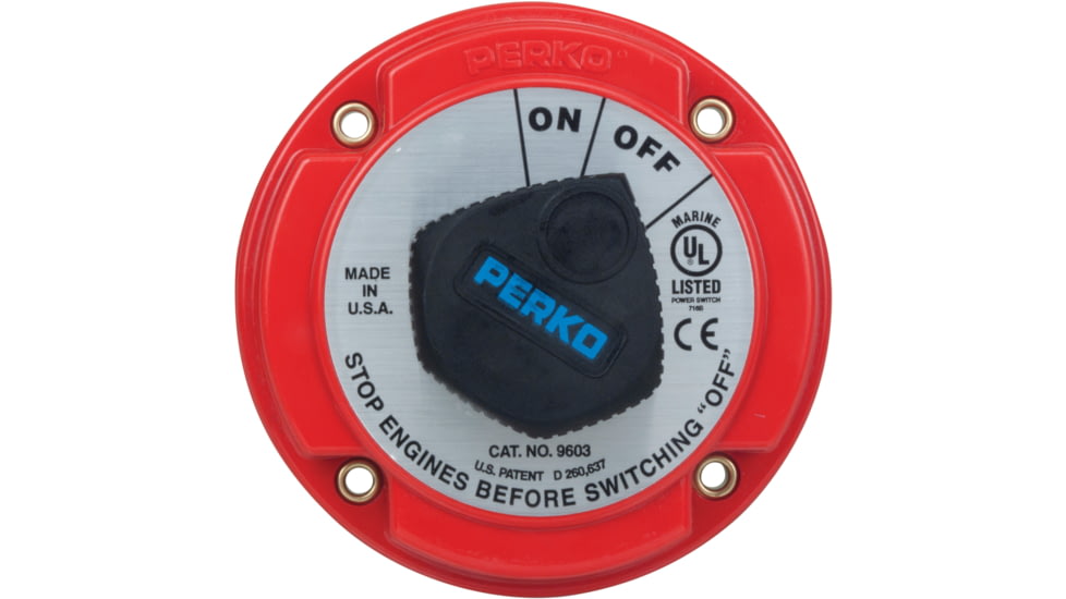 Perko Duty Main Battery Disconnect Switch With Alternator Field Disconnect, Medium, 9603DP