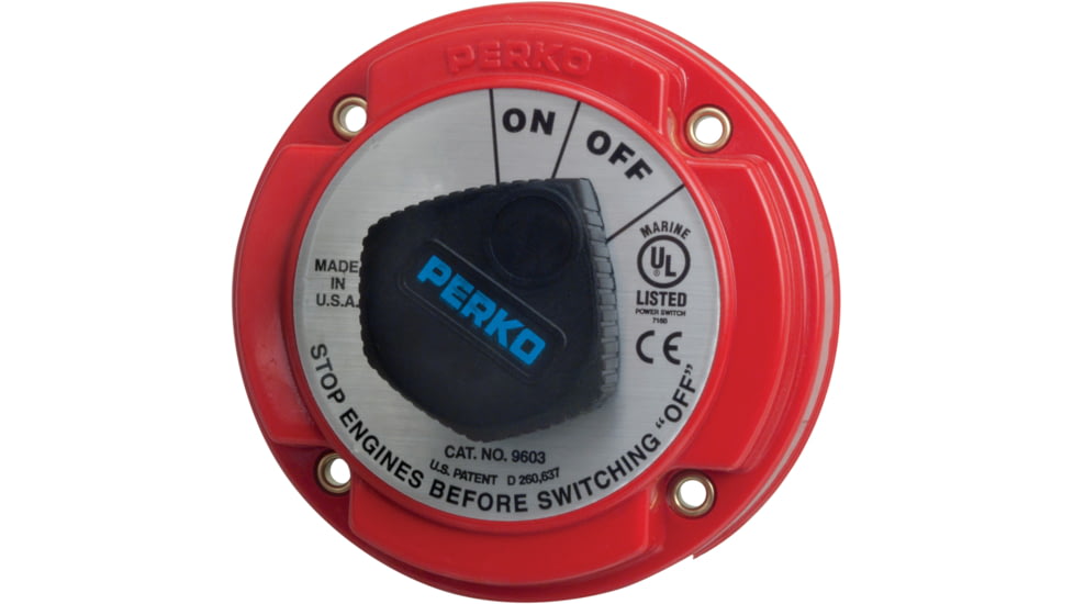 Perko Duty Main Battery Disconnect Switch With Alternator Field Disconnect, Medium, 9603DP