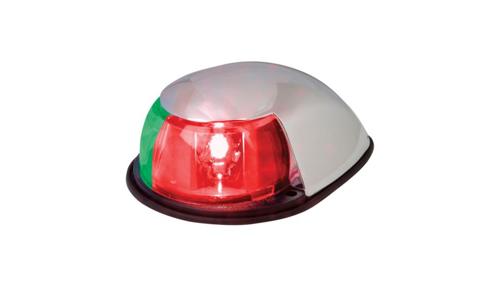 Perko LED Bi-Color Bow Light - Red/Green - 12V - Chrome Plated Housing 33098