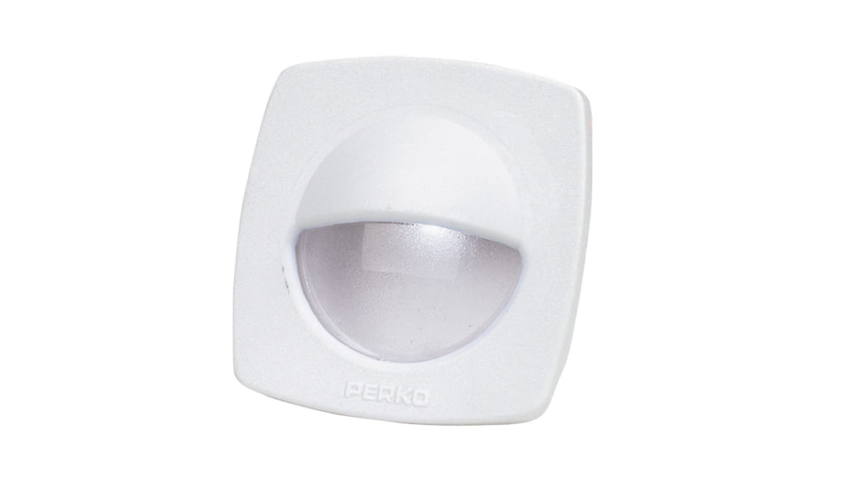 Perko LED Utility Light w/Snap-On Front Cover, White, 1074DP2WHT