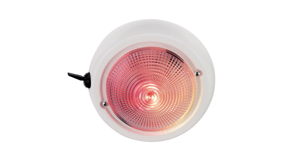 Perko Dome Light w/ Bulbs, Red / White, 1263DP1WHT