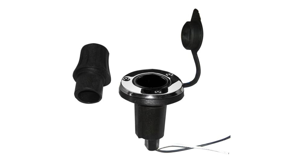Perko Locking Collar Pole Light Mounting Base, Round, 2 Pin, Stainless Steel, 1045P0SDP