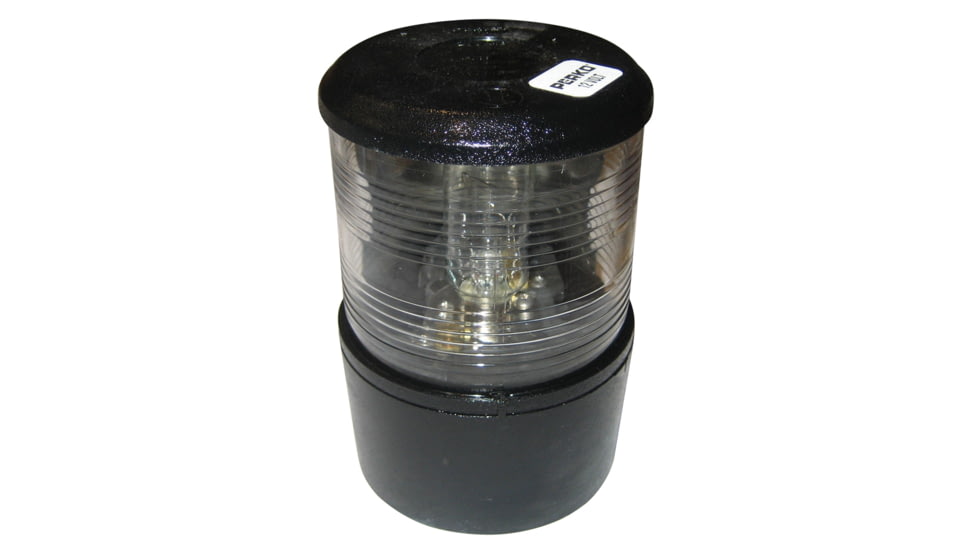 Perko Sail / Power Less Than 20m/ 12VDC Masthead Light, Black Base Mount/White Light, 0200MB0DP1