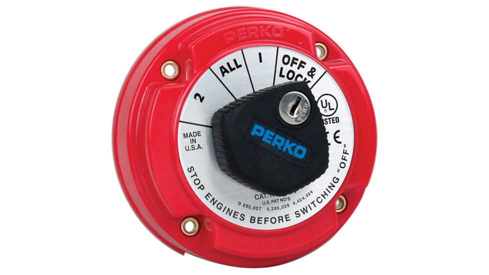 Perko Medium Duty Battery Selector Switch w/Alternator Field Disconnect &amp; Key Lock 8504DP 33117