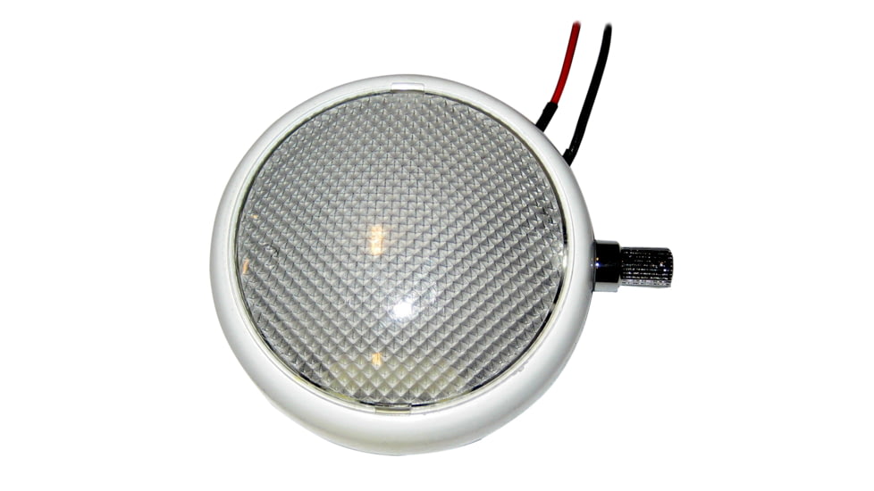Perko Round Surface Mount LED Dome Light w/Adjustable Dimmer - White Powder Coat 34448