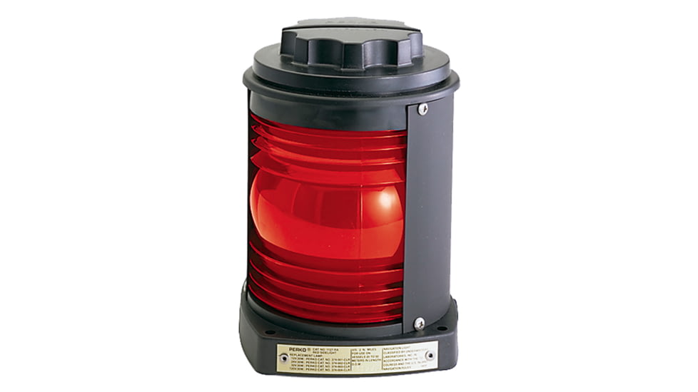Perko Black Plastic Side Light, Red Lens, 1127RA0BLK