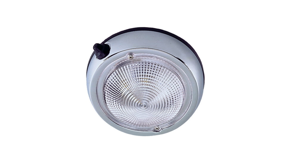 Perko Surface Mount Dome Light w/ 6in O.D., 5in Lens, Chrome Plated, 0300DP2CHR
