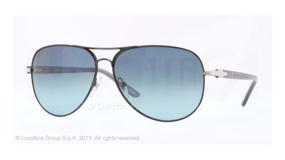 Persol GIU PO2393S Progressive Prescription Sunglasses PO2393S-1055S3-60 - Lens Diameter 60 mm, Frame Color Black