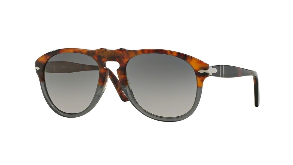 Persol PO0649 Prescription Sunglasses PO0649-1023M3-52 - Lens Diameter 52 mm, Frame Color Fuoco E Ardesia
