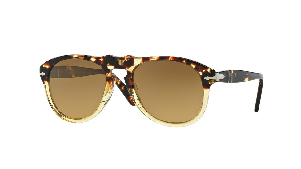 Persol PO0649 Prescription Sunglasses PO0649-1024M2-52 - Lens Diameter 52 mm, Frame Color Ebano E Oro