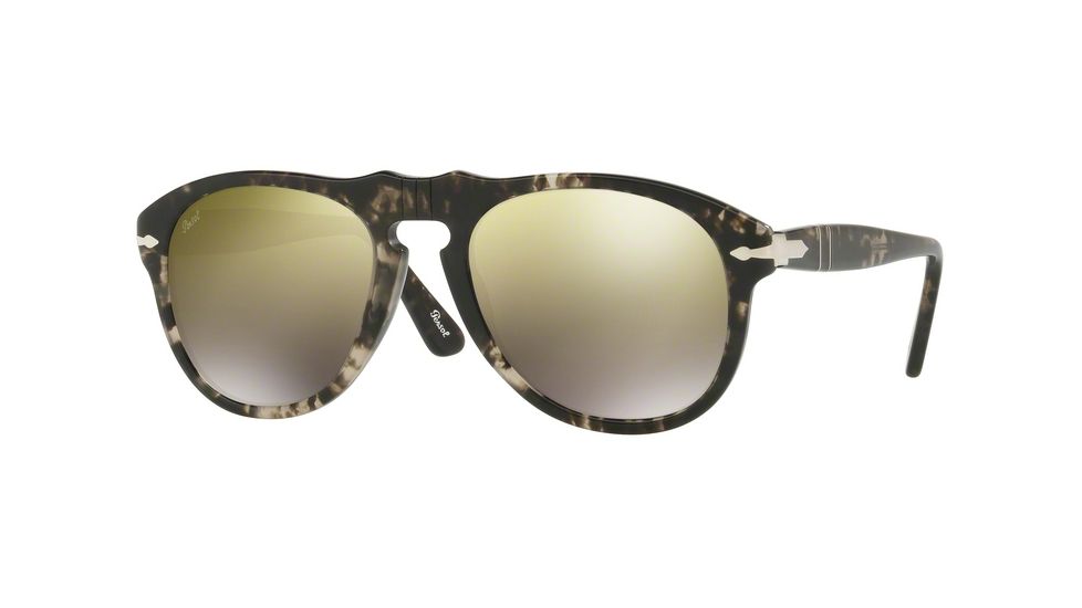 Persol PO0649 Prescription Sunglasses PO0649-1063O3-54 - Lens Diameter 54 mm, Frame Color Spotted Grey Black