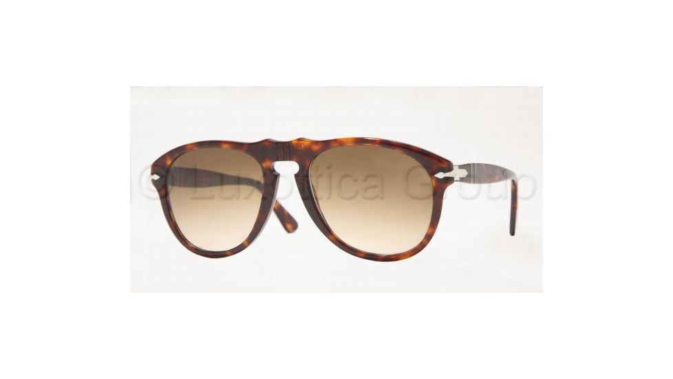 Persol PO0649 Single Vision Prescription Sunglasses PO0649-24-51-5420 - Lens Diameter: 54 mm, Frame Color: Havana