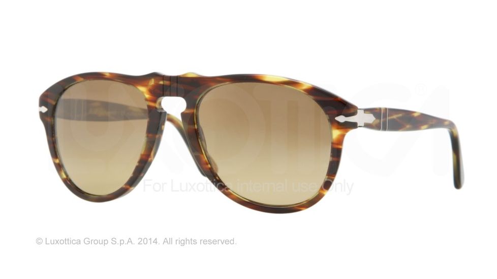 Persol PO0649 Prescription Sunglasses PO0649-938-81-52 - Lens Diameter 52 mm, Frame Color Green Gradient Brown
