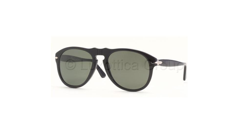 Persol PO0649 Single Vision Prescription Sunglasses PO0649-95-31-5220 - Lens Diameter: 52 mm, Frame Color: Black