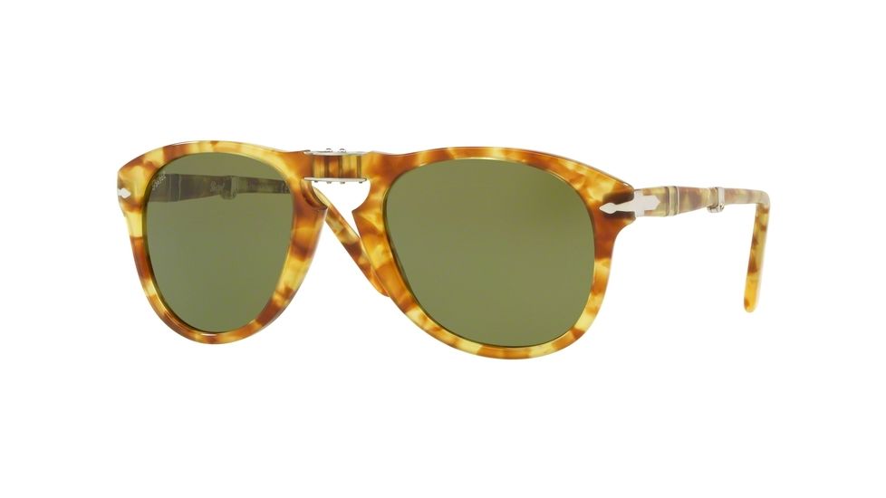 Persol PO0714 Progressive Prescription Sunglasses PO0714-10614E-54 - Lens Diameter 54 mm, Frame Color Tortoise/Yellow