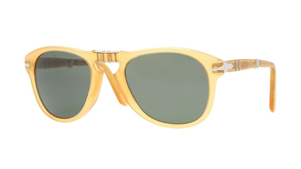 Persol PO0714 Progressive Prescription Sunglasses PO0714-204-31-52 - Lens Diameter 52 mm, Frame Color Transparent Yellow