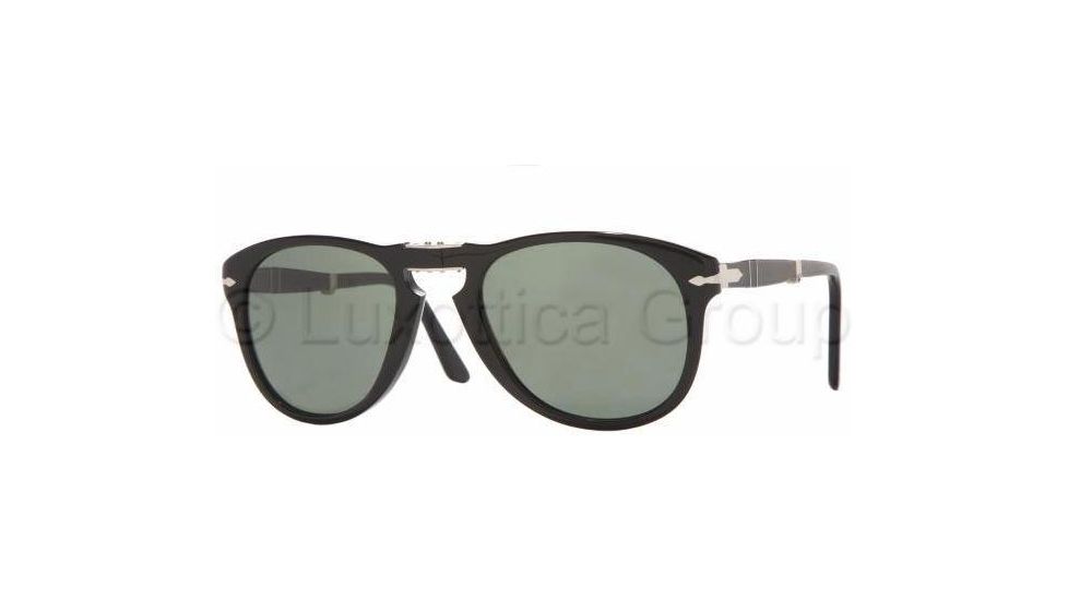 Persol PO0714 Progressive Prescription Sunglasses PO0714-95-58-5221 - Lens Diameter: 52 mm, Frame Color: Black