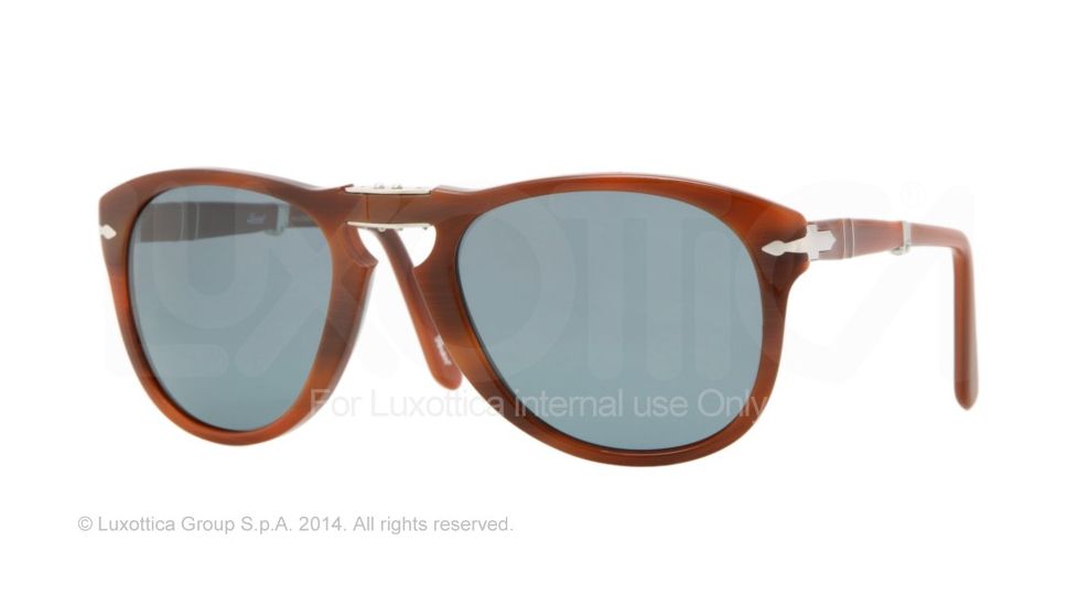 Persol PO0714 Progressive Prescription Sunglasses PO0714-957-4N-54 - Lens Diameter 54 mm, Frame Color Brown