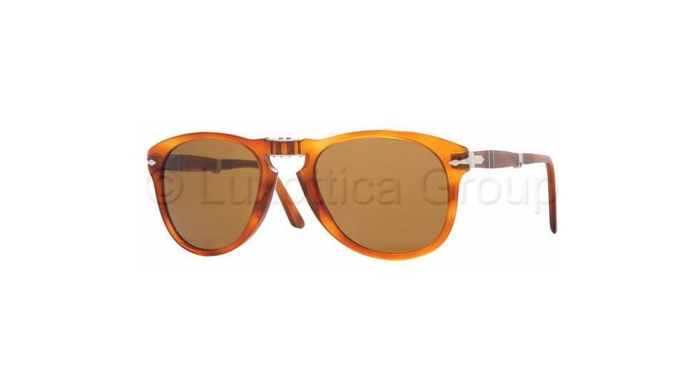 Persol PO0714 Progressive Prescription Sunglasses PO0714-96-33-5421 - Frame Color: Light Havana, Lens Diameter: 54 mm