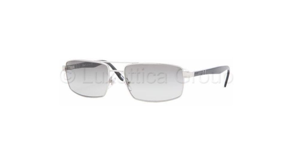 Persol PO2355S Single Vision Prescription Sunglasses PO2355S-518-X1-5517 - Lens Diameter: 55 mm, Frame Color: Silver