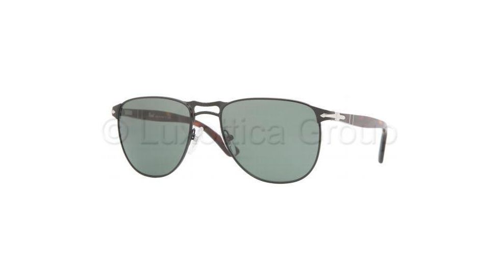 Persol PO2390S Sunglasses 975/31-5518 - Shiny Black Crystal Green