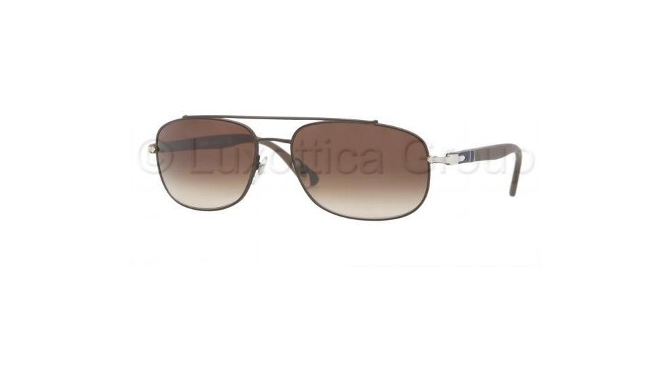 Persol PO2405S Single Vision Prescription Sunglasses PO2405S-102051-5917 - Lens Diameter 59 mm, Frame Color Matte Brown