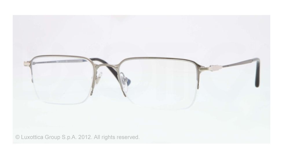 Persol PO2427V Single Vision Prescription Eyeglasses 1052-52 - Gunmetal Frame, Demo Lens Lenses