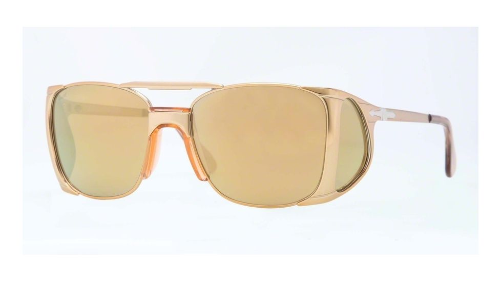 Persol PO2435S Single Vision Prescription Sunglasses PO2435S-1054W4-55 - Lens Diameter 55 mm, Frame Color Old Gold