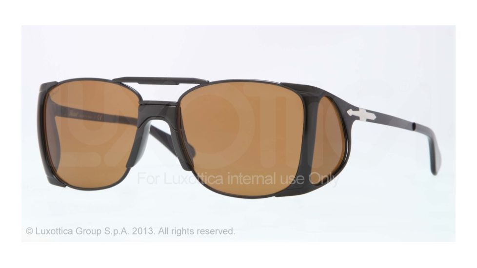 Persol PO2435S Single Vision Prescription Sunglasses PO2435S-105633-55 - Lens Diameter 55 mm, Frame Color Blak