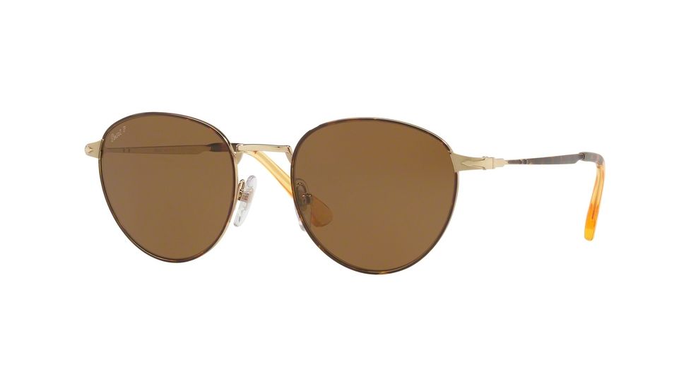 Persol PO2445S Sunglasses 107557-52 - Havana Gold Frame, Brown Polar Lenses