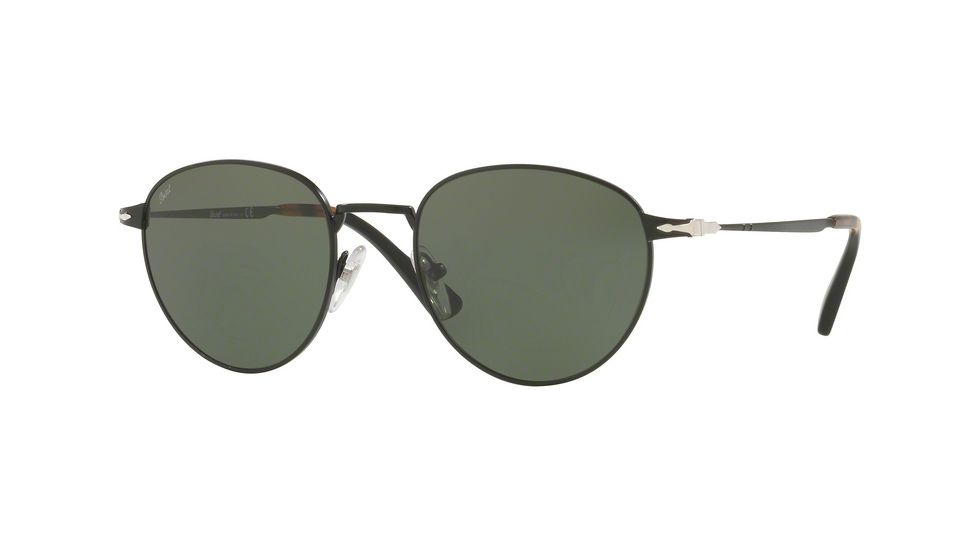 Persol PO2445S Sunglasses 107831-52 - Black Frame, Green Lenses