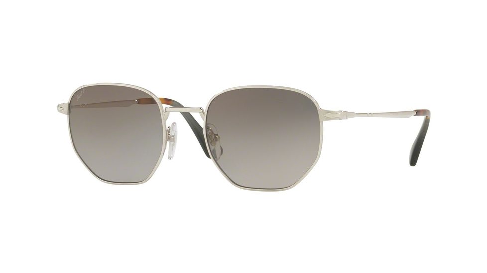 Persol PO2446S Bifocal Prescription Sunglasses, 52mm, Silver, PO2446S-518-M3-52-BI