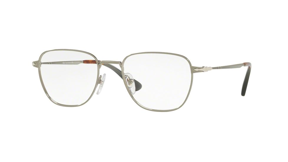 Persol PO2447V Single Vision Prescription Eyeglasses, 52mm, Gunmetal, PO2447V-1077-52-SV