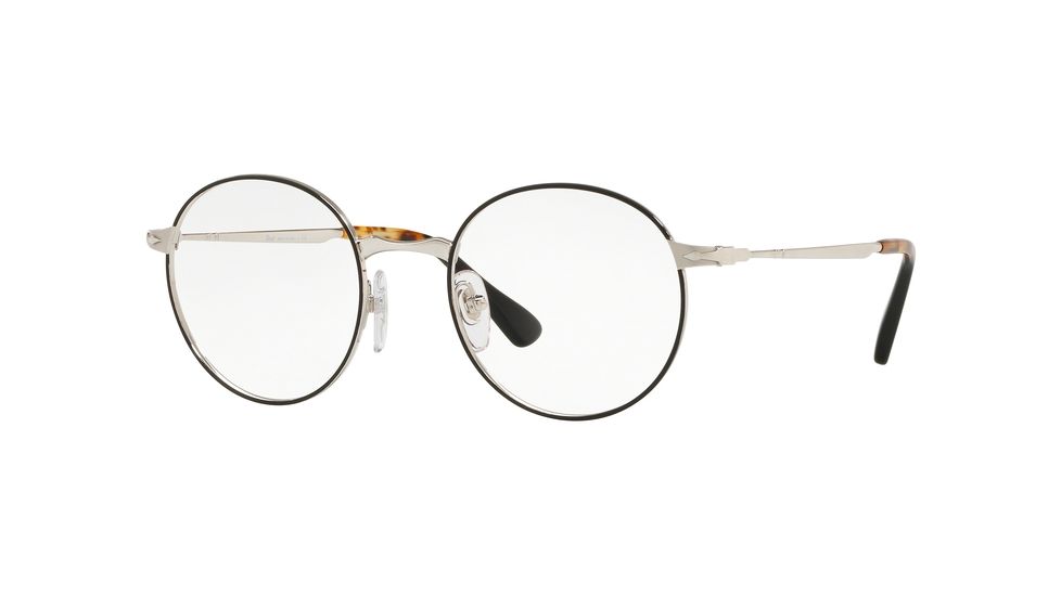 Persol PO2451V Eyeglass Frames 1074-47 - Silver / Black Frame