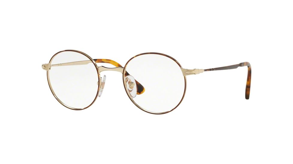 Persol PO2451V Eyeglass Frames 1075-47 - Gold Havana Frame